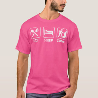 Eat Sleep Climb Trendy Minimalist Simple Rock Clim T-Shirt