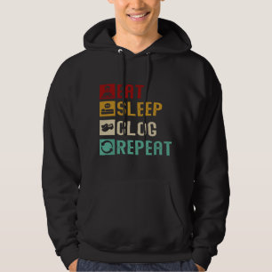 Eat Sleep Clog Repeat Funny Clogging Dancing Girls Hoodie