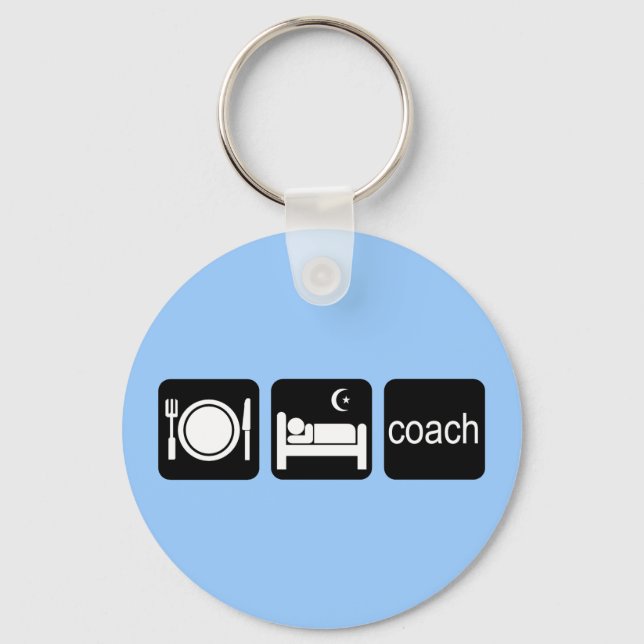 eat sleep coach keychain (Front)