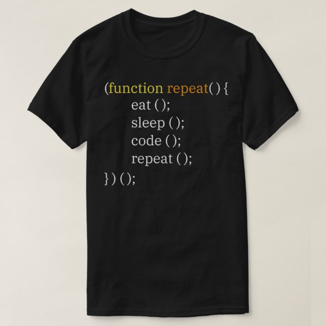 Eat Sleep Code Funny Computer Science Programmer C T-Shirt (Design Front)