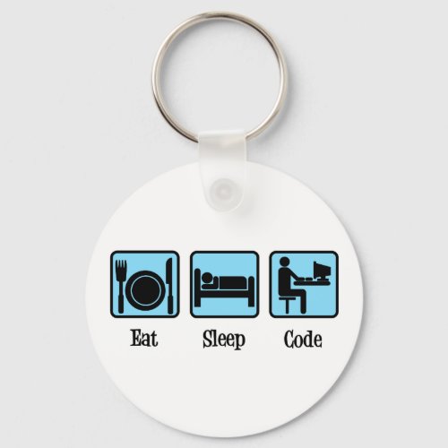 Eat Sleep Code Keychain