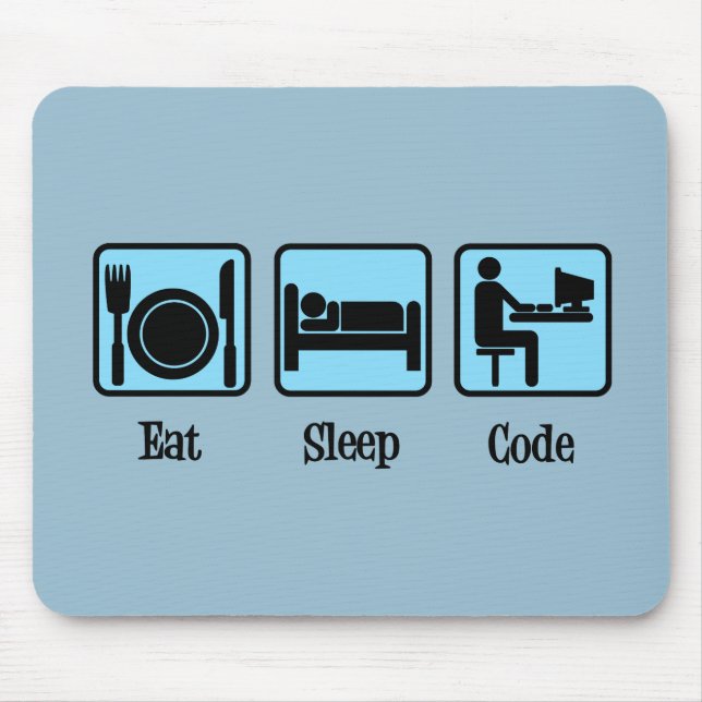 Eat Sleep Code Mouse Pad (Front)