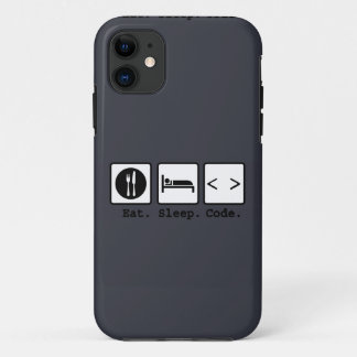 eat sleep code Nerd Wear iPhone 11 Case