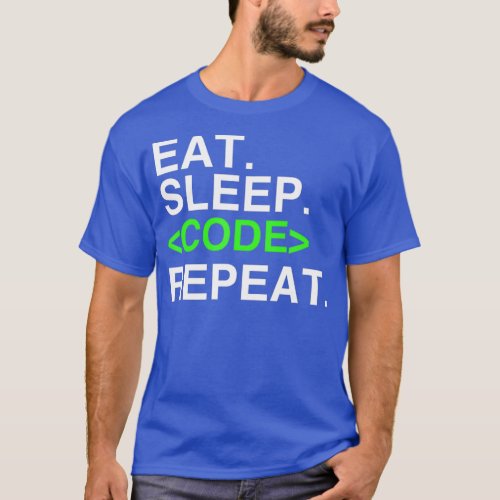 Eat Sleep Code Repeat Awesome Coding Tshirt