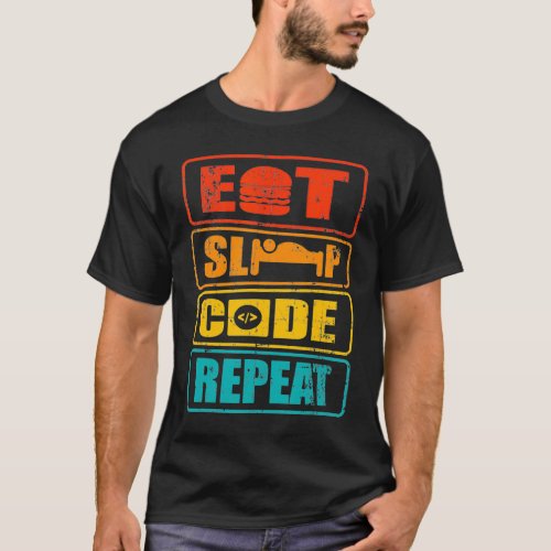 Eat Sleep Code Repeat Computer Scientist science p T_Shirt