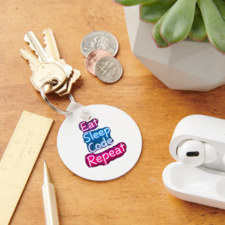 Eat Sleep Code Repeat Keychain