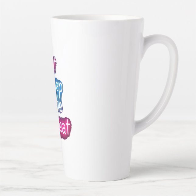 Eat Sleep Code Repeat  Latte Mug (Right)