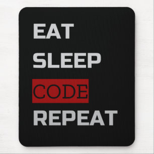 Eat Sleep CODE Repeat Mouse Pad
