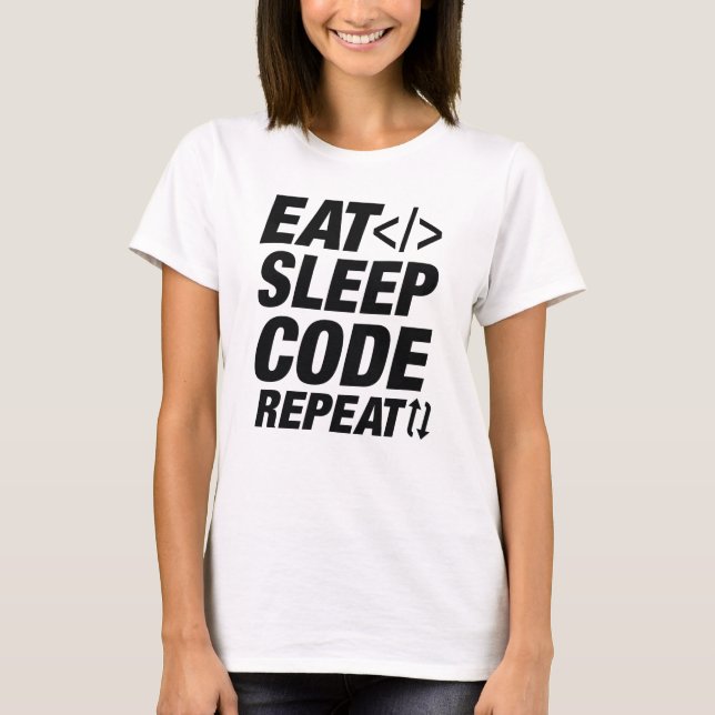 Eat Sleep Code Repeat T-Shirt (Front)