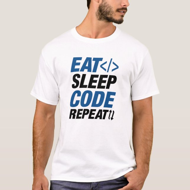 Eat Sleep Code Repeat T-Shirt (Front)