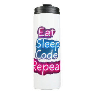 Eat Sleep Code Repeat  Thermal Tumbler