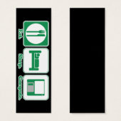 eat sleep computer (green) bookmark (Front & Back)