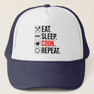 Eat. Sleep. Cook. Repeat Trucker Hat