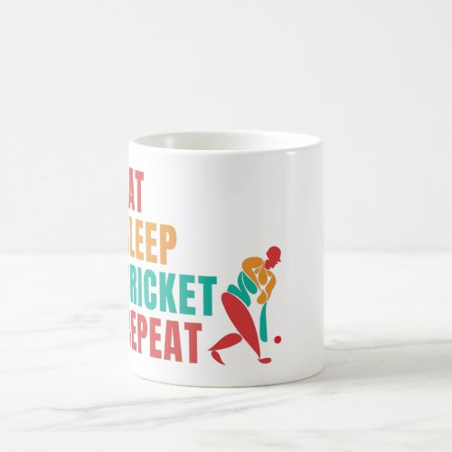 EAT SLEEP CRICKET REPEAT_ CRICKET LOVER COFFEE MUG