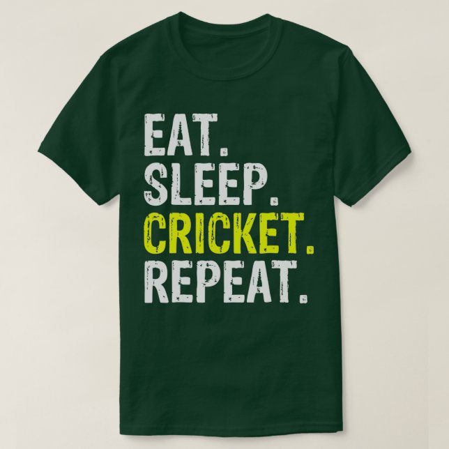 Eat Sleep Cricket Repeat Gift Sports  T-Shirt (Design Front)