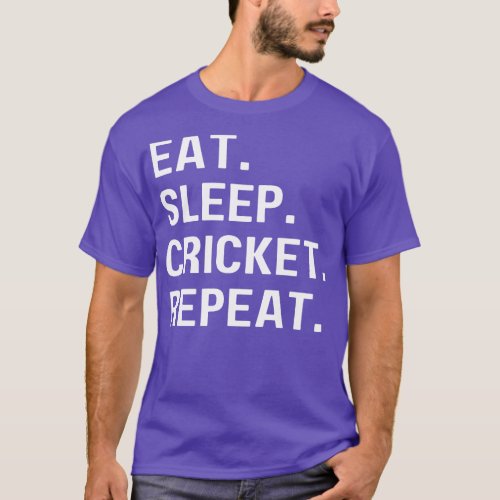 Eat Sleep Cricket Repeat T_Shirt
