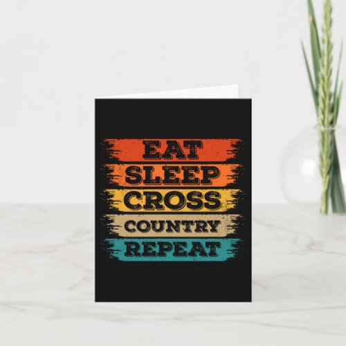 Eat Sleep Cross Country Repeat Skier Winter Sports