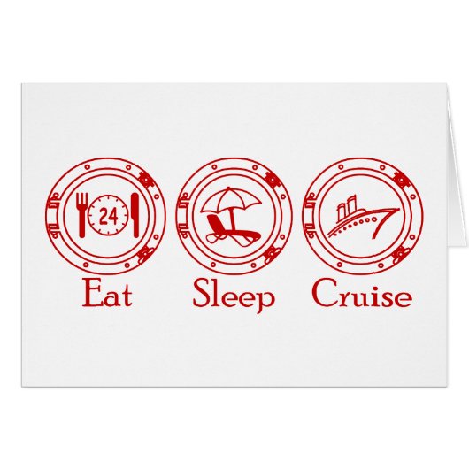 Eat Sleep Cruise Cards (Front Horizontal)