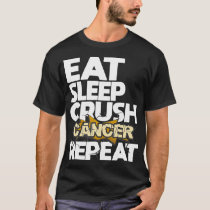 Eat Sleep Crush Cancer Repeat  Cancer Survivor Fig T-Shirt