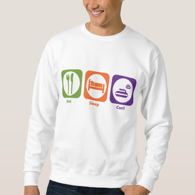 Eat Sleep Curl Sweatshirt (Front)