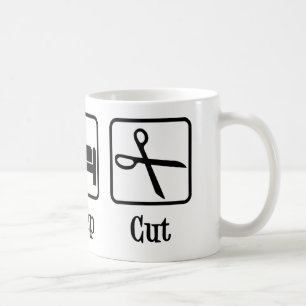 Eat Sleep Cut Hair Coffee Mug