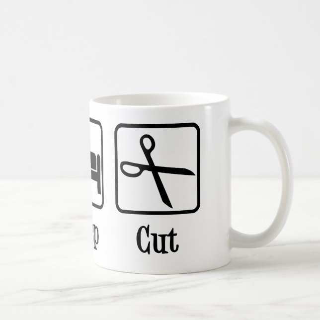 Eat Sleep Cut Hair Coffee Mug (Right)