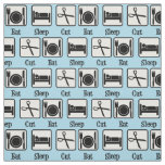Eat Sleep Cut Hair Fabric