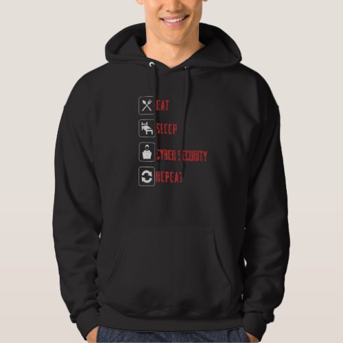 Eat Sleep Cyber Security Repeat And Protect Presen Hoodie