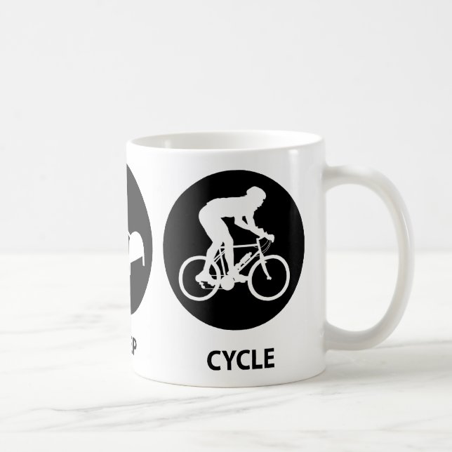 Eat Sleep Cycle Coffee Mug (Right)