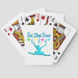 EAT, SLEEP, DANCE BALLERINA DESIGN POKER CARDS