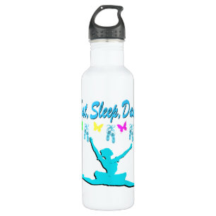 EAT, SLEEP, DANCE BALLERINA DESIGN STAINLESS STEEL WATER BOTTLE