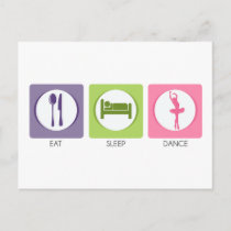 Eat Sleep Dance! Postcard