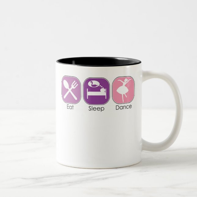 Eat Sleep Dance Two-Tone Coffee Mug (Right)
