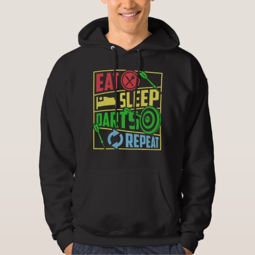 Eat Sleep Darts Repeat _ Dart Fan Hoodie