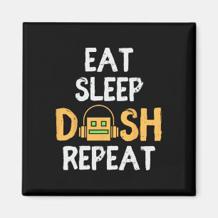 Eat Sleep Dash Repeat Video Game Geometry Dash Gam Magnet