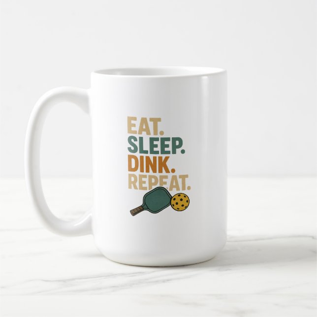 Eat. Sleep. Dink. Repeat.  Coffee Mug (Left)