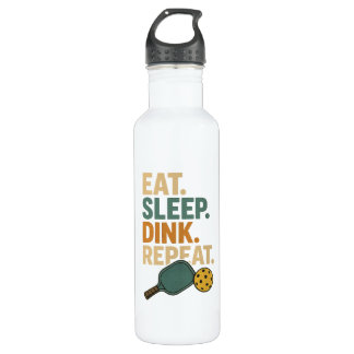 Eat. Sleep. Dink. Repeat. Stainless Steel Water Bottle