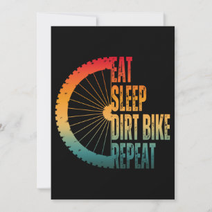 EAT SLEEP DIRT BIKE REPEAT INVITATION
