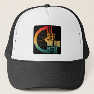 EAT SLEEP DIRT BIKE REPEAT TRUCKER HAT