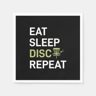 Eat Sleep Disc Golf Repeat Napkins