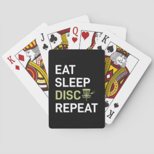 Eat Sleep Disc Golf Repeat Poker Cards