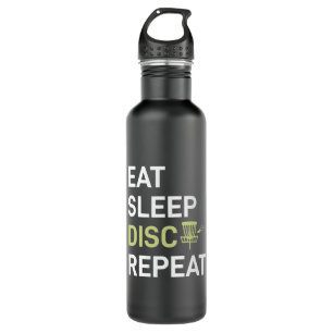 Eat Sleep Disc Golf Repeat Stainless Steel Water Bottle