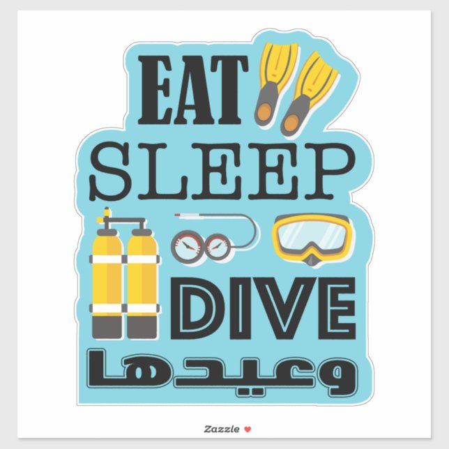 Eat, Sleep, Dive & Repeat Sticker (Sheet)