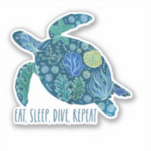 Eat, Sleep, Dive, Repeat Sticker