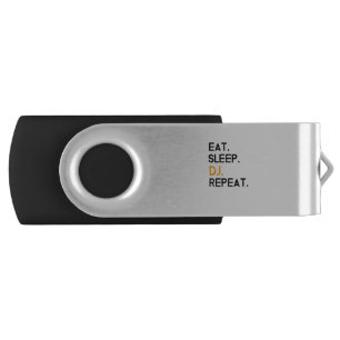 Eat Sleep Dj Repeat Flash Drive