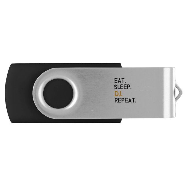 Eat Sleep Dj Repeat Flash Drive (Front)