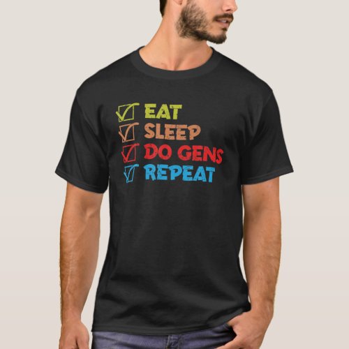 Eat Sleep Do Gens Repeat Funny DBD Survivor Gaming T_Shirt