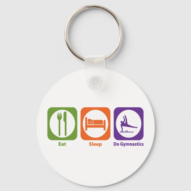 Eat Sleep Do Gymnastics Keychain (Front)