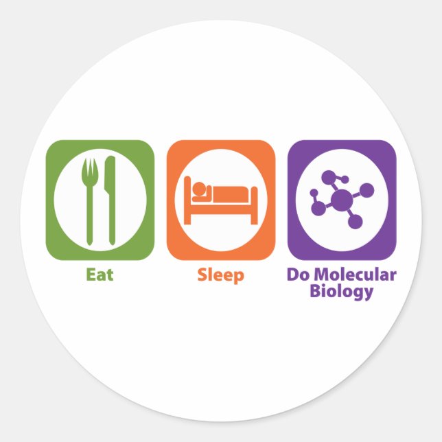 Eat Sleep Do Molecular Biology Classic Round Sticker (Front)