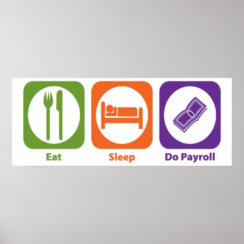 Eat Sleep Do Payroll Poster